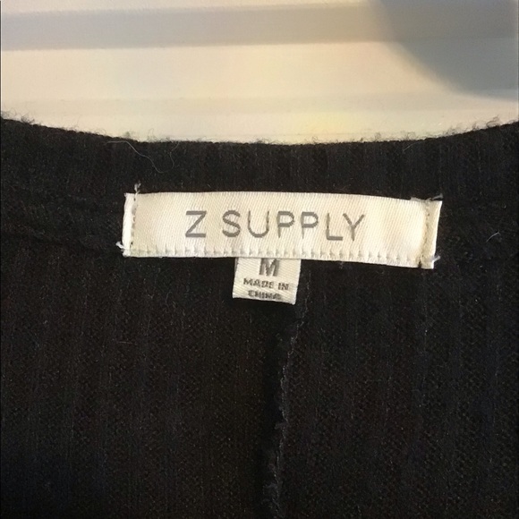 Z supply black ribbed midi dress size medium - Picture 3 of 3